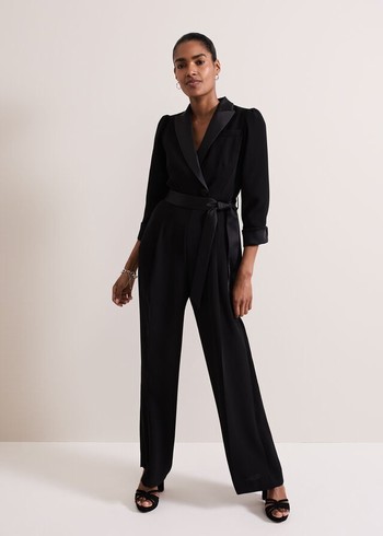 Phase Eight Petite Kylie Jumpsuit Black USA | 5302798-YT